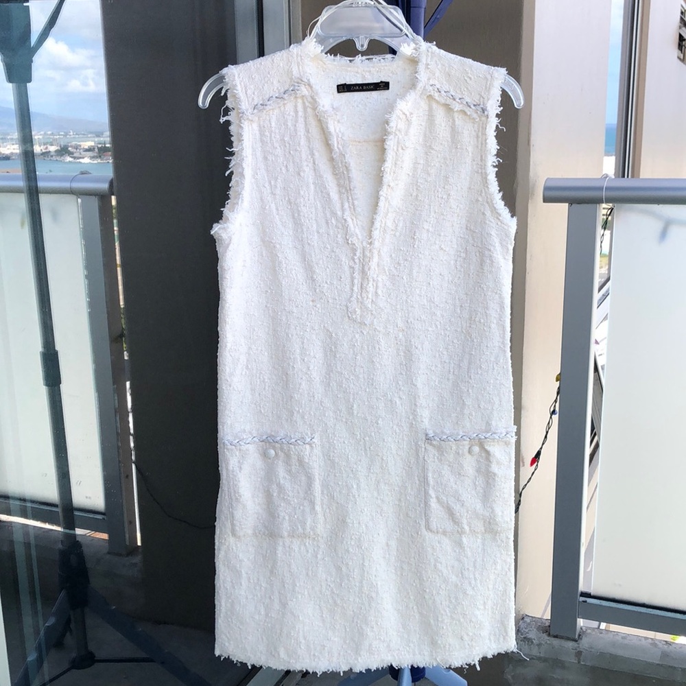 White Chanel-like Zara dress